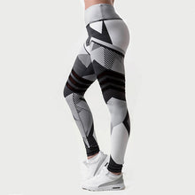 Load image into Gallery viewer, NORMOV Hot Geometric Printing Fitness Women Leggings Streetwear High Waist Stretch Pants Breathable Slim Female Leggins