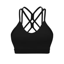 Load image into Gallery viewer, Women Sexy Back Sports Bra Solid Yoga Tank Top for Girls Fitness Push up Gym Shockproof Shirt Running 2019 Elastic Fast Dry Vest