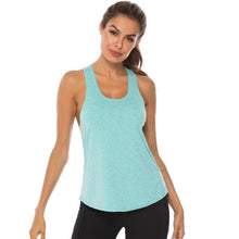 Load image into Gallery viewer, Womens Sports Gym Racer Back Running Vest Fitness Jogging Yoga Tank Top S-XL Run Shirts Gray Blue Green Pink Purple