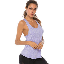 Load image into Gallery viewer, Womens Sports Gym Racer Back Running Vest Fitness Jogging Yoga Tank Top S-XL Run Shirts Gray Blue Green Pink Purple