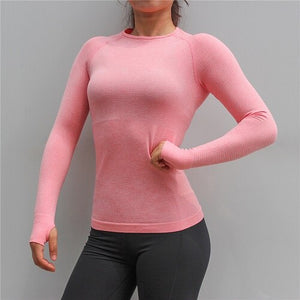 Women's Sports Wear For Fitness Women Jersey Seamless Long Sleeve Gym Woman Sport Shirt Yoga Top Female Workout Tops T-shirt