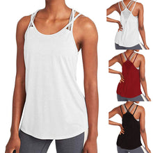 Load image into Gallery viewer, Woman T-shirt For Fitness Sports Wear Women Gym Shirt Sport Yoga Top Tank Open Back Workout Tops Women&#39;s Sportswear