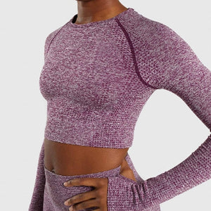 Vital seamless yoga top long sleeve workout tops for women fitness gym crop top athletic gym shirt women sportswear active