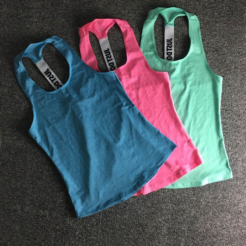 2019 Yoga Top Women Sexy Gym Sportswear Vest Fitness tight woman clothing Sleeveless Running shirt Quick Dry White Yoga Tank Top