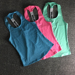 2019 Yoga Top Women Sexy Gym Sportswear Vest Fitness tight woman clothing Sleeveless Running shirt Quick Dry White Yoga Tank Top