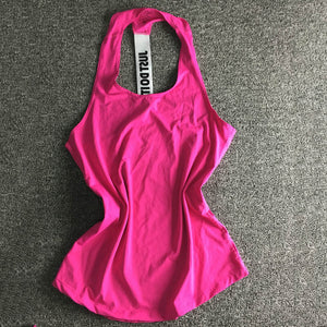 2019 Yoga Top Women Sexy Gym Sportswear Vest Fitness tight woman clothing Sleeveless Running shirt Quick Dry White Yoga Tank Top