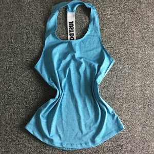 2019 Yoga Top Women Sexy Gym Sportswear Vest Fitness tight woman clothing Sleeveless Running shirt Quick Dry White Yoga Tank Top