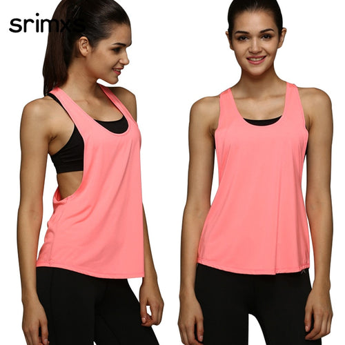 4 Colors Women Sports Shirt Sleeveless Breathable Sport Jersey Cool Loose Yoga Top Fitness Running T Shirt Women Sport Top